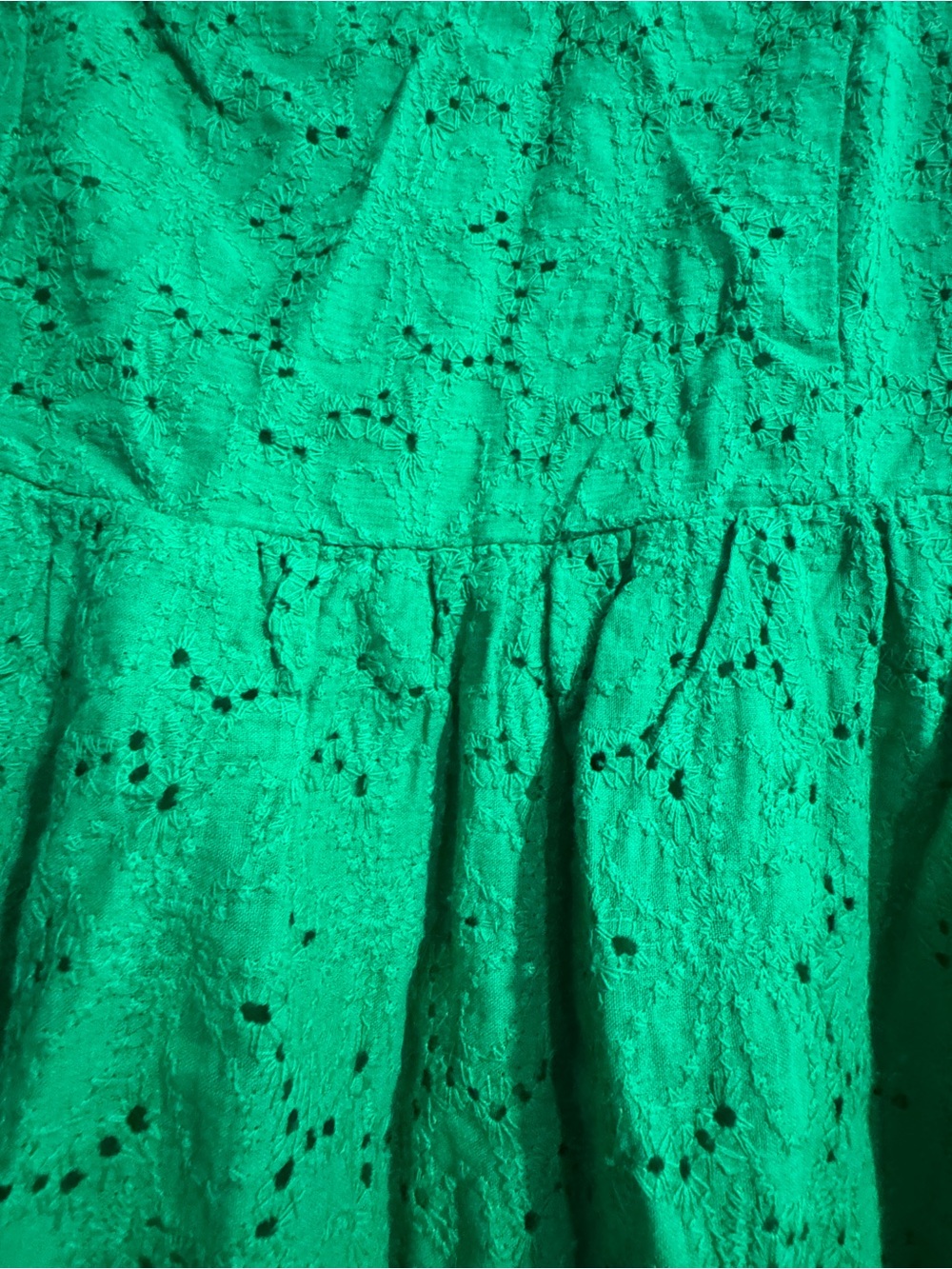 NWT Green Eyelet Sundress/Top - Picture 2 of 4